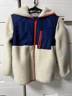 GAP KIDS フリースジャケット M (8) ネイビー/ホワイト