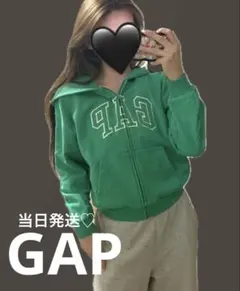 00sGAP ロゴパーカー グリーン Y2K ストリート 男女兼用