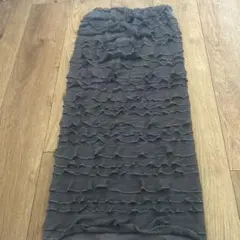【美品】ダークグレー フリルデザイン タイトスカート