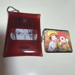シャンクス　バギー　クリアマルチケースとキーホルダー　ワンピースフィルムレッド