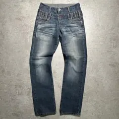 00s archive ダブルウエスト デニムパンツ お兄系　平成 ギャル