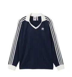 【新品】adidas アディカラー ピケ サッカー長袖Tシャツ　ブルーMサイズ