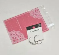 AZOZA シルバー フープイヤリング