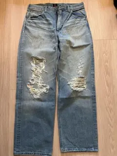 34 BEAMS 別注 Lee 101 クラッシュ デニムパンツ BEAMS（ビームス）【別注】Lee / 101 クラッシュ デニムパンツ（パンツ