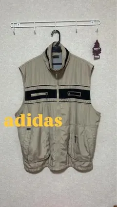 old adidas ベージュ ナイロンベスト 80s ベスト　レア⭐︎モノ