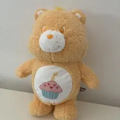 ☆ケアベアBIGぬいぐるみ☆イエローベージュ／カップケーキデザイン