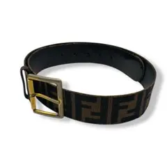 美品 FENDI フェンディ ズッカ ベルト ブラウン ゴールド金具 ズッカ柄