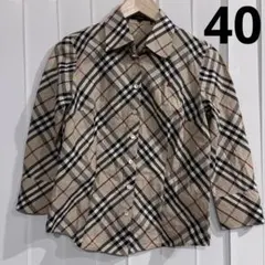 BURBERRY LONDON ノバチェック 七分丈 シャツ ドレスシャツ 40