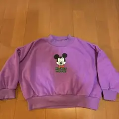 ミッキー　しまむら　裏起毛　トレーナー　120
