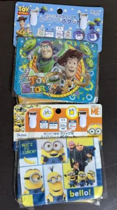 【新品2個セット】 おでかけポーチ トイ・ストーリー ミニオン ポケットポーチ