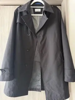 ブラック トレンチ　スーツトレンチ　ビジネスコート　lesmues AOKI