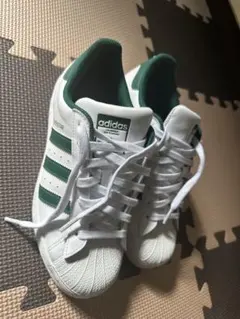 adidas SUPERSTAR ホワイト/グリーン 25㎝