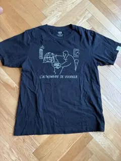 ユニクロ UT ルーヴル美術館 フェルメール 天文学者 Tシャツ 黒 M 長場雄