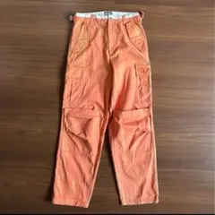 DIESEL P-ATLAN ワイドバギーカーゴパンツ　Dロゴ　サンフェード加工