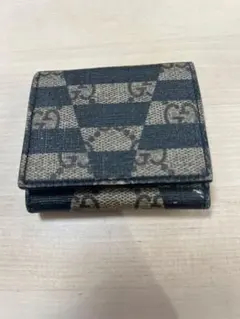新品同様 グッチ GG カレイド キャンバス レザー コインケース