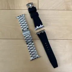 Apple Watch用バンド◇シルバー/ステンレス/ブラック/シリコン