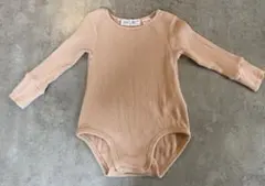 ZARA 長袖ロンパース ピンクベージュ 74cm