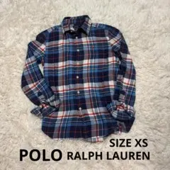 POLO RALPH LAURENフランネルシャツXS チェック柄 綿100%