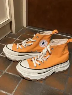 Converse All Star 厚底スニーカー オレンジ トレックウェーブ