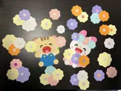 春の壁面飾り「お花と動物たち」　保育園　幼稚園