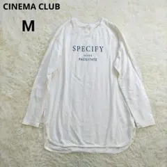 シネマクラブ　長袖　プリントロゴTシャツ　ロンT　ホワイト　薄手　Мサイズのサムネイル