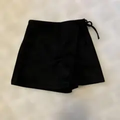 ZARA ブラック ラップキュロットスカート