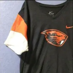 海外古着 個性的 レア Nike DRI-FIT Tシャツ Sサイズ グレー
