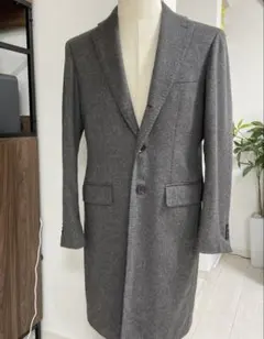RING JACKET カシミヤ100% グレー チェスターコート 46