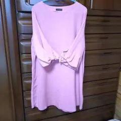 チュニック　ワンピース　 美品　袖リボン風