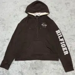 TOMMY HILFIGER ハーフジップパーカー ショート丈 BY43