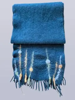 マフラーウールブルー