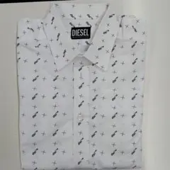 DIESEL プリント柄 長袖シャツ ホワイト