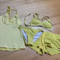 セール　Lacoste イエロー ストライプ 水着セット