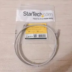 StarTech.com Cat6 LANケーブル 1m グレー ラッチカバー付