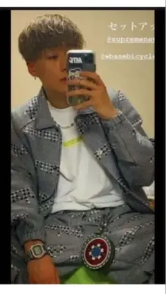 ⭐️希少⭐️Supreme Houndstooth セットアップ　コムドットゆうた着