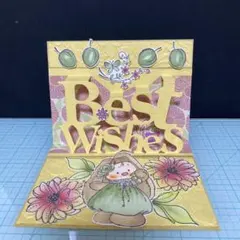 ハンドメイド　バースデーカード、Best Wishesカード④のサムネイル