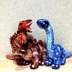 恐竜ぬいぐるみ3体セット（ブラキオサウルス、スピノサウルス、ステゴサウルス）