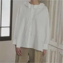 UNMINOU unminou ダブルフリルカラーブラウス　アンミヌ