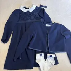 ネイビー フォーマル　ワンピース　125センチ　入学式　クリーニング済