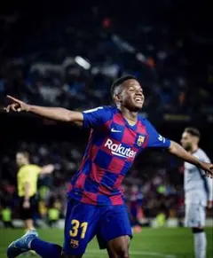 アンス・ファティ ユニフォーム バルセロナ 正規品 FCバルセロナ 20/21 ホーム 半袖 レプリカ ユニフォーム アンス