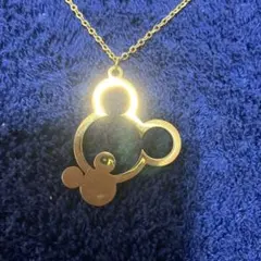 Disney・ミッキーマウス ゴールドネックレス