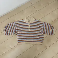 Ray Cassin ボーダー 半袖 ニット ポロシャツ