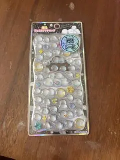 光るジュエルプチドロップ　ストーンつき　シマエナガ