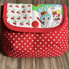【訳あり】レトロなミニポーチ　ダーツ入り　小物入れ、カバンの整理に