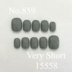 No.589 ニュアンスネイルチップ　ワンカラー　ベリーショート　ブルーグリーン