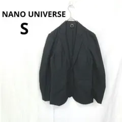 ナノユニバース▶テーラードジャケット S 黒 定番 きれいめ 通勤 メンズ