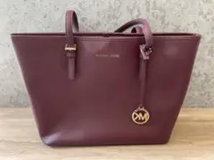MICHAEL KORS バーガンディ トートバッグ