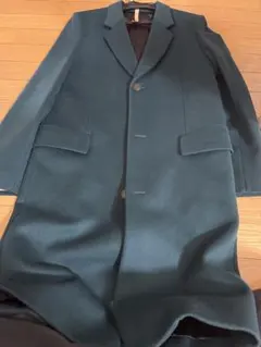 ダークグリーン チェスターコート ダークグリーン　mサイズ