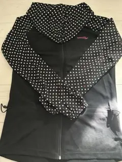 saucony(サッカニー) 長袖ジャージ　水玉　黒