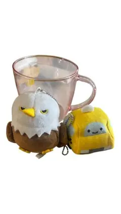 にっこりーノ　アメリカのぬいぐるみ　ハクトウワシ　タクシー　セット